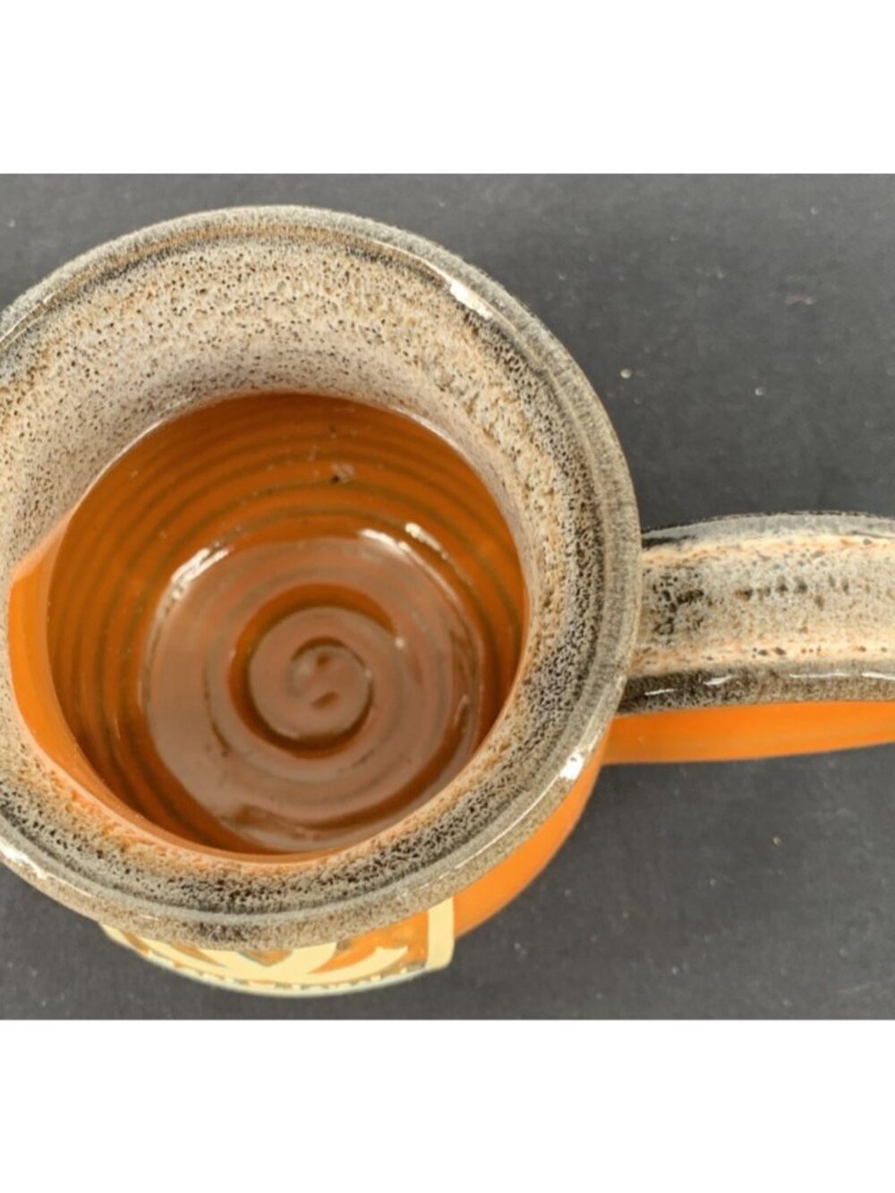 Deneen Pottery Mug Best Friends Puppy Dog Orange Brown Glaze 4.5" Tall 2020 - Picture 3 of 8
